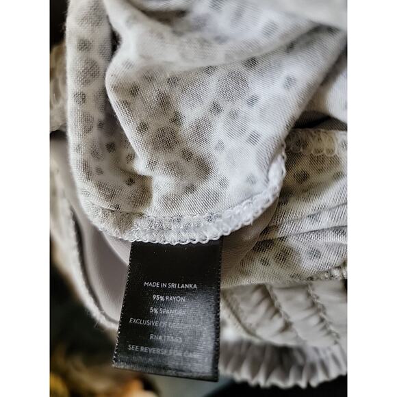 Simply Vera Wang Pants SzM Pull On Lounge Elastic Waistband Tie Waist Gray White - Picture 5 of 6